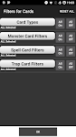 screenshot of Database for Yugioh Cards