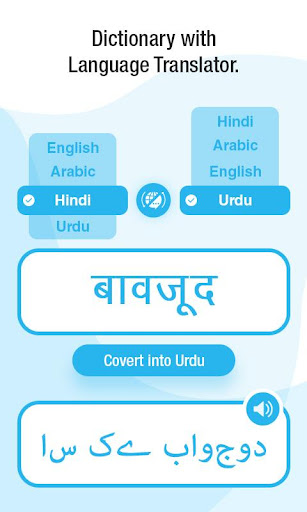 Screenshot of English Hindi Arabic Translate