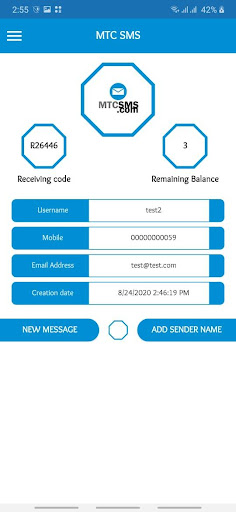 MTCSMS Screen 2