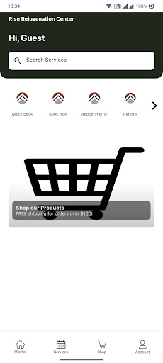 Android application Rise Rejuvenation Center screenshort
