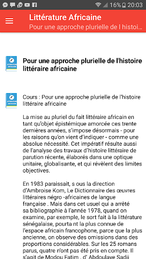 Littérature Africaine Screen 2