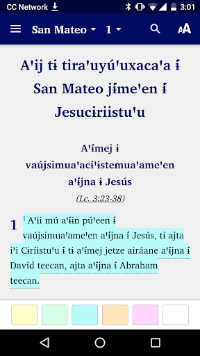Android application Cora Presidio Reyes Bible screenshort