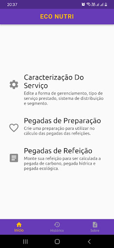 Android application EcoNutri screenshort