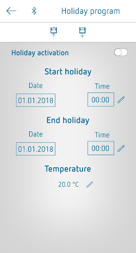 JUNG Temperature Config Screen 3