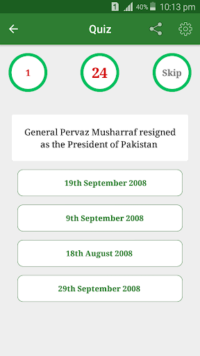 Pak Studies Affairs MCQs Screen 3