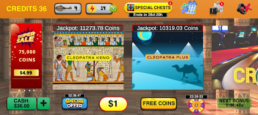 Cleopatra Keno with Keno Games 4