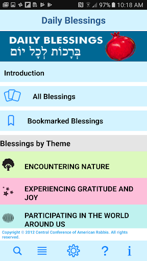 Daily Blessings (CCAR) Screen 2
