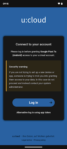 Android application u:cloud screenshort