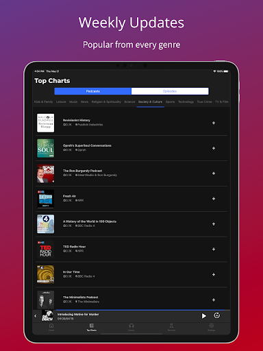 Podcast App: Podurama Screenshot