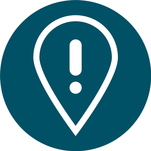 Gefahrenstellen auf Straßen logo