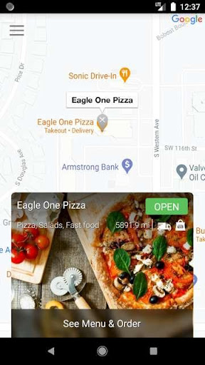 Screenshot of Eagle One Pizza