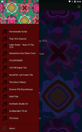 Online 70s Radio -Live Music Screen 2
