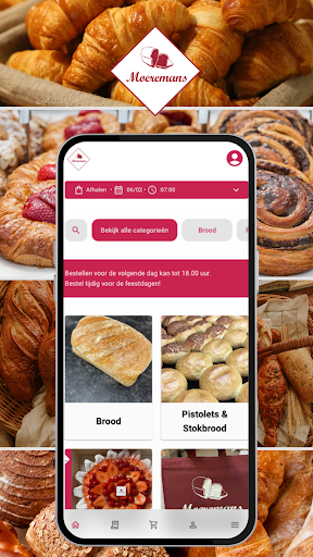 Android application Bakkerij Moeremans screenshort