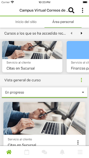 Android application Campus Virtual Correos screenshort