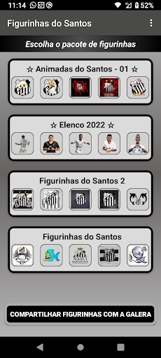 Android application Figurinhas do Santos, o Peixe screenshort