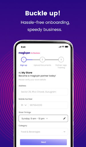 magicpin | ONDC Merchant App Screen 2