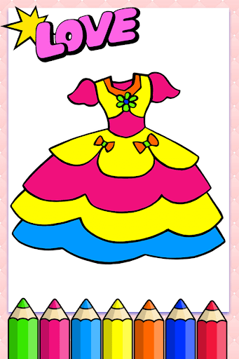 Girl Dresses Coloring Book