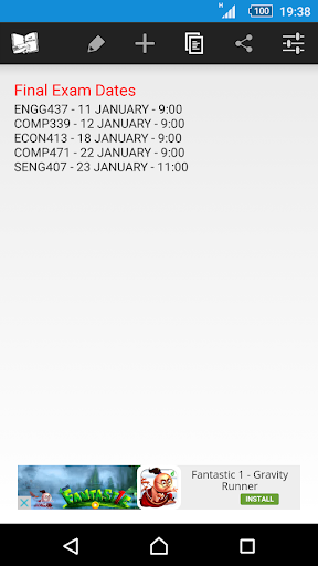 My Notepad Screen 3