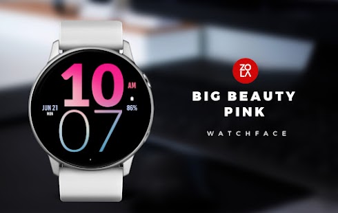 Big Beauty Pink Watch Face Screenshot