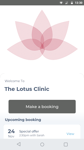 Android application The Lotus Clinic screenshort