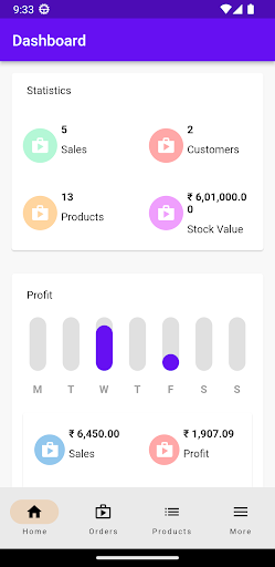 Android application Mojo Billing screenshort