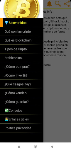 Android application Crypto info screenshort