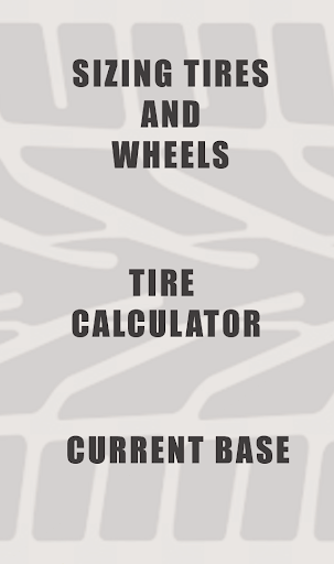 Android application Tire and wheel size screenshort