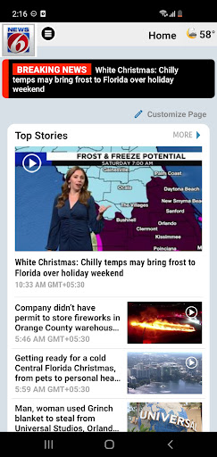 Screenshot of News 6 ClickOrlando - WKMG