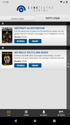 Android application Webtic San Luigi Cineteatro screenshort