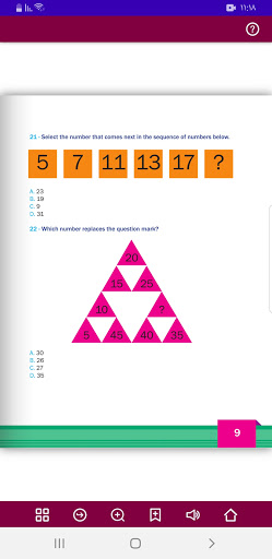 PEP Ability Test Mock Exam 1 Screen 2