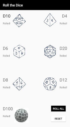 Android application RPG Dices screenshort