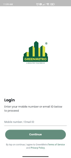 Android application GreenMetro Infra screenshort