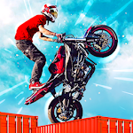 Cover Image of Descargar Juego de carreras de motos de cross en la azotea  APK