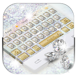 Shine diamond silver keyboard icon