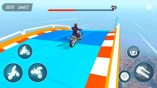 Mega Ramp Bike Stunt Racing 3D