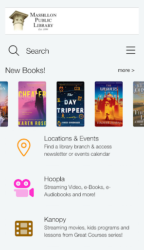 Android application Massillon Public Library screenshort