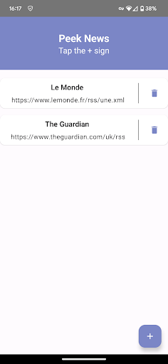 Peek News - Wear OS RSS Reader Screen 2