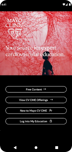 Android application Mayo Clinic Cardiovascular CME screenshort