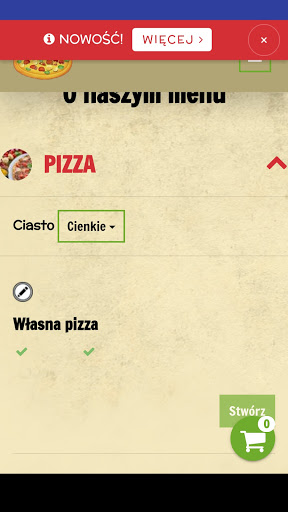 Android application Pizza Bene screenshort