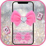 Glitter Pink Bow Keyboard icon