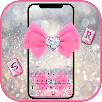 Тема для клавиатуры Glitter Pink Bow