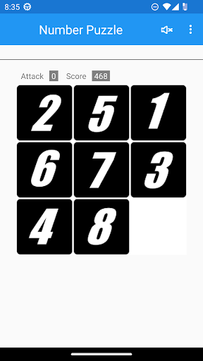 Android application Number Puzzle screenshort