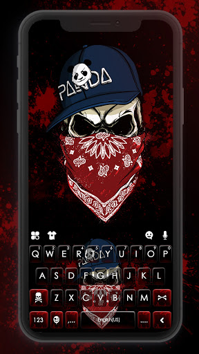 Android application Cool Gangster Skull Keyboard B screenshort