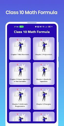Android application Class 10 Math Formula screenshort