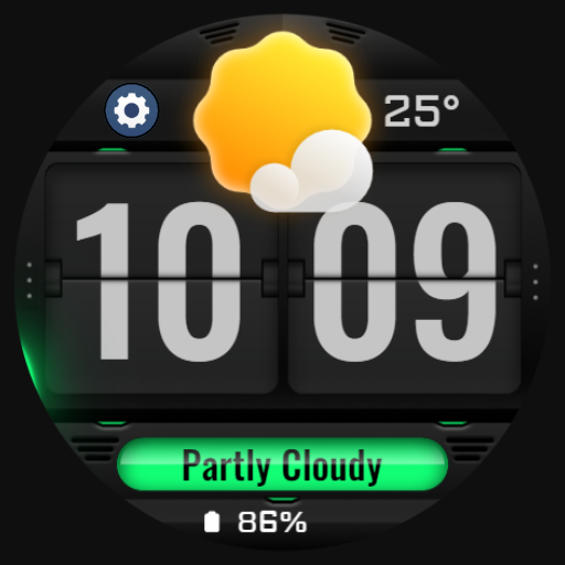 Weather Flip DARK Animated