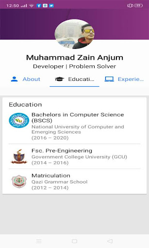 Muhammad Zain Anjum Resume | C Screenshot 3 - AppWisp.com
