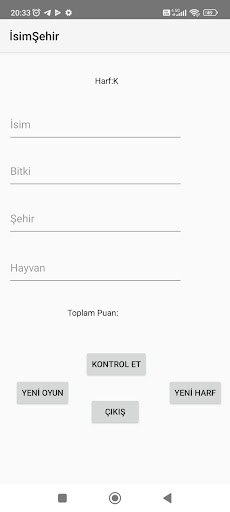 İsimŞehir Screen 2