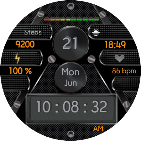 Carbon Watch Face Wear OS screenshot 16