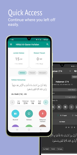 Android application Hifdzi Al-Quran Hafalan screenshort
