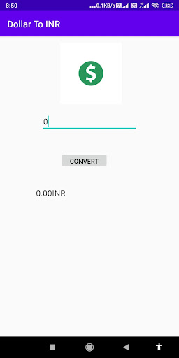Dollar To INR Conversion App Screen 2
